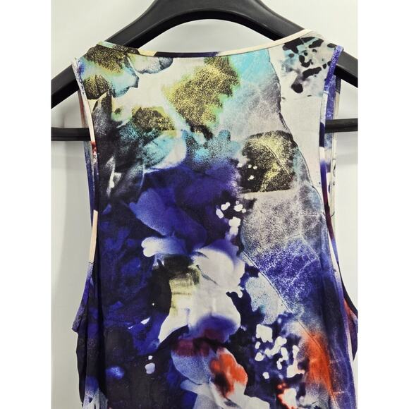 Anthropologie Blue and Red Floral Mini Dress - Picture 6 of 7